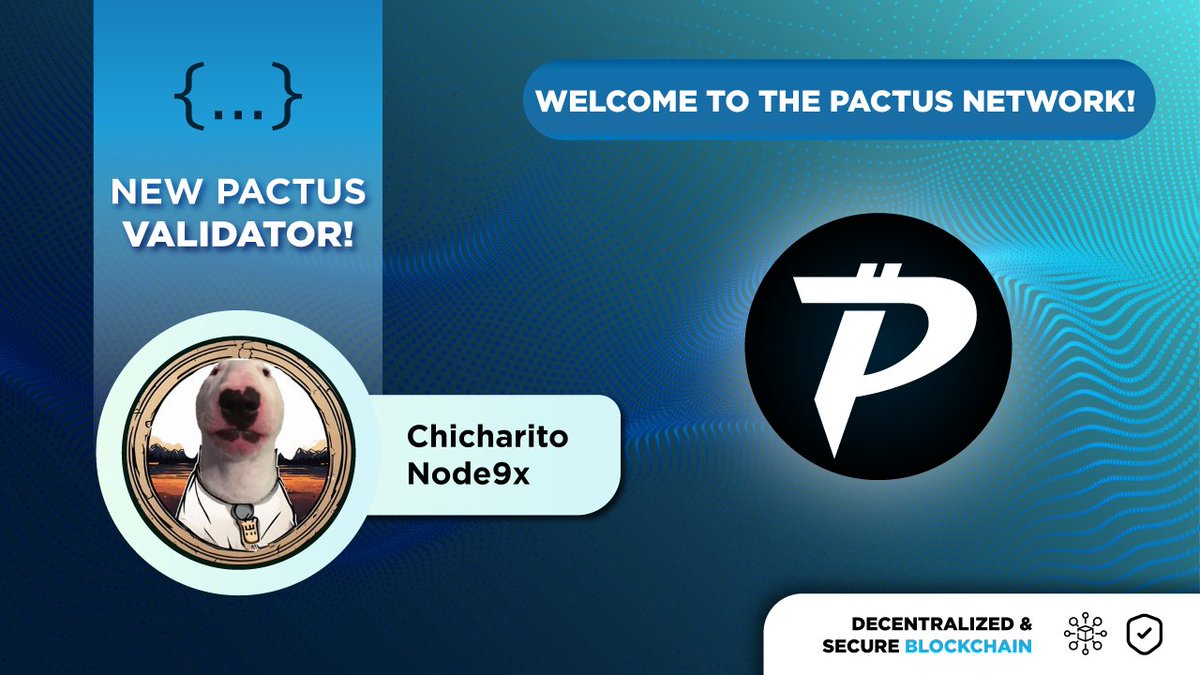 <a href="/0xchicharito/">Chicharito</a> is now part of the Pactus validator set!

Another step forward for a more decentralized and resilient network.

Welcome to the chain 🤝