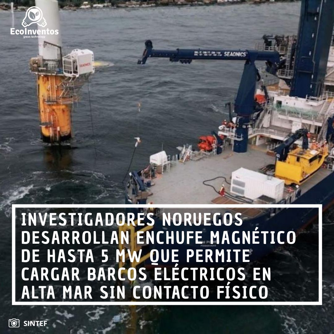 Investigadores noruegos desarrollan enchufe magnético de hasta 5 MW que permite cargar barcos eléctricos en alta mar sin contacto físico.

ecoinventos.com/investigadores…