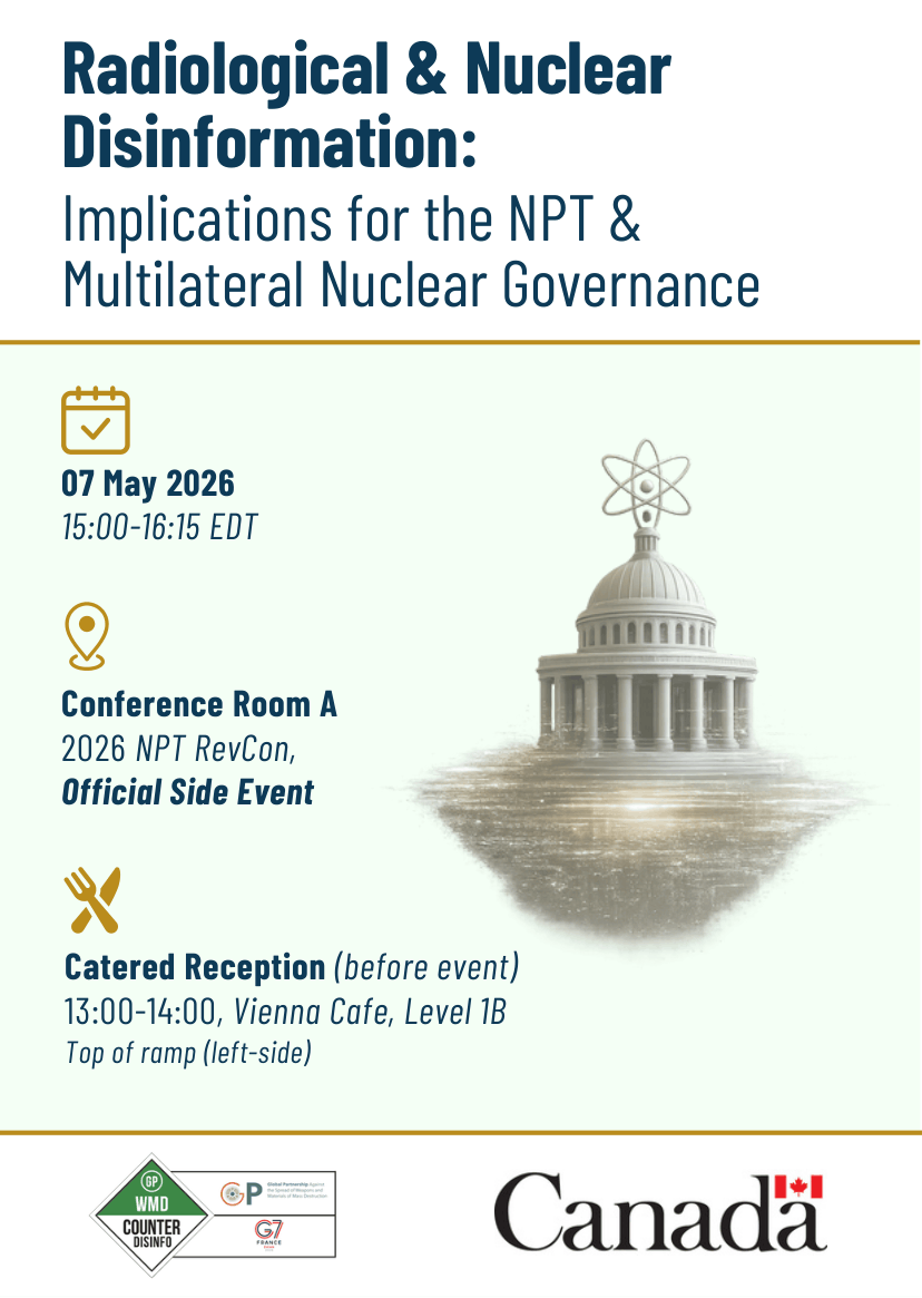 OpenNuclear's tweet photo. 2⃣Radiological &amp; Nuclear Disinformation: Implications for the NPT &amp; Multilateral Nuclear Governance
📍UN, CR A
🗓 7 May | 15:00–16:15 EDT

Feat. ONN’s @Elinxmb &amp; @sjladerman, the event examines how disinfo affects trust, crisis comms &amp; decision-making across NPT’s 3 pillars. https://t.co/his4DXeNwI