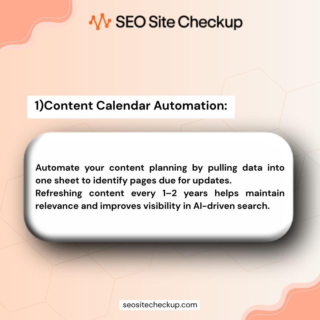 Seositecheckup's tweet photo. Automate content planning, internal linking,and formatting to work faster and smarter.
Focus your energy where it matters most,strategy that drives real growt.
Check your website’s SEO performance FREE: https://t.co/imMTjTbXhg

#SEOAutomation #TechnicalSEO #AISEO #SeoSiteCheckup https://t.co/BNwXXDlT96