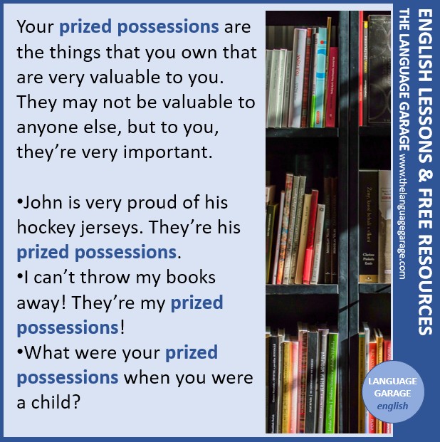 EnglishGarage's tweet image. I can’t throw my books away. They’re my prized possessions! #English vocabulary for what you love. #EAL #ESL #EFL #EnglishVocabulary. Visit #Language Garage to learn more. thelanguagegarage.com/english-verbs-…