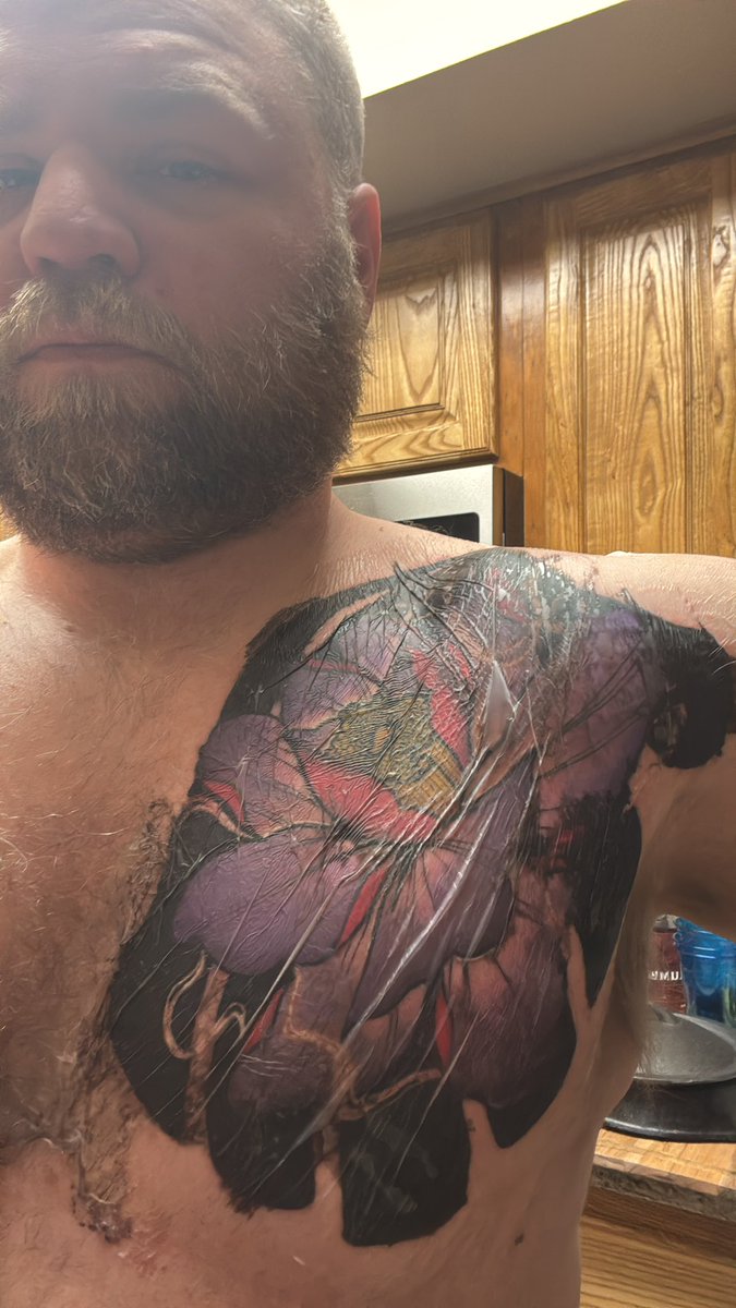 Guitar455's tweet photo. New tat from yesterday, gonna be a banger once healed #newink https://t.co/bGVEuDUdpU