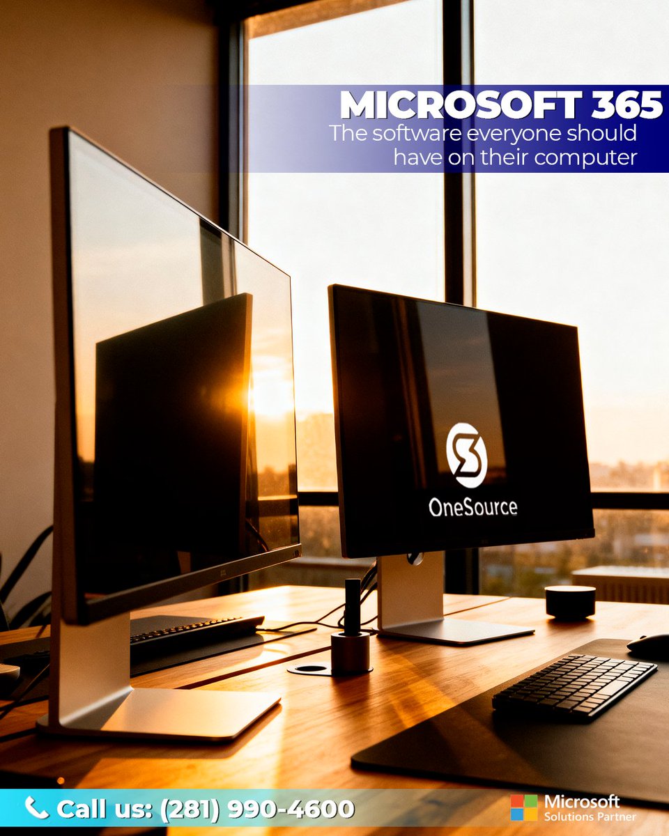 OneSourceCloud's tweet photo. Elevate your productivity to the next level with Microsoft 365, the essential suite that transforms the way you work. More than just tools, it is a complete ecosystem designed for real-time collaboration and maximum efficiency.

Ask us how to get started! https://t.co/ASS0YnA7XE