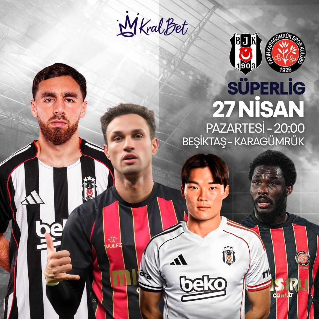 KayipBonusu_'s tweet image. 🔥 SÜPER LİG’DE HEYECAN DORUKTA!

⚽️ #Beşiktaş - #Karagümrük  ⚽️

🗓 27 Nisan - Pazartesi
🕒 20:00

👉🏼 Canlı İzle: kralsportshd.xyz

🔥 Günün öne çıkan maçları, canlı bahis ve en yüksek oranlar #KralBet’te!

 #BJKvFKG #SüperLig