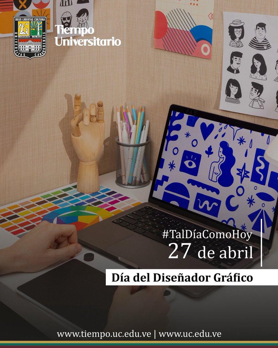 TiempoUC's tweet image. #TalDíaComoHoy se celebra el Día Mundial del Diseñador Gráfico, dedicado a reconocer y enaltecer su rol en la comunicación visual. Esta profesión ha tenido un auge con los programas computarizados. ¡Feliz día del diseñador gráfico, especialmente a los de nuestra UC! #UC
