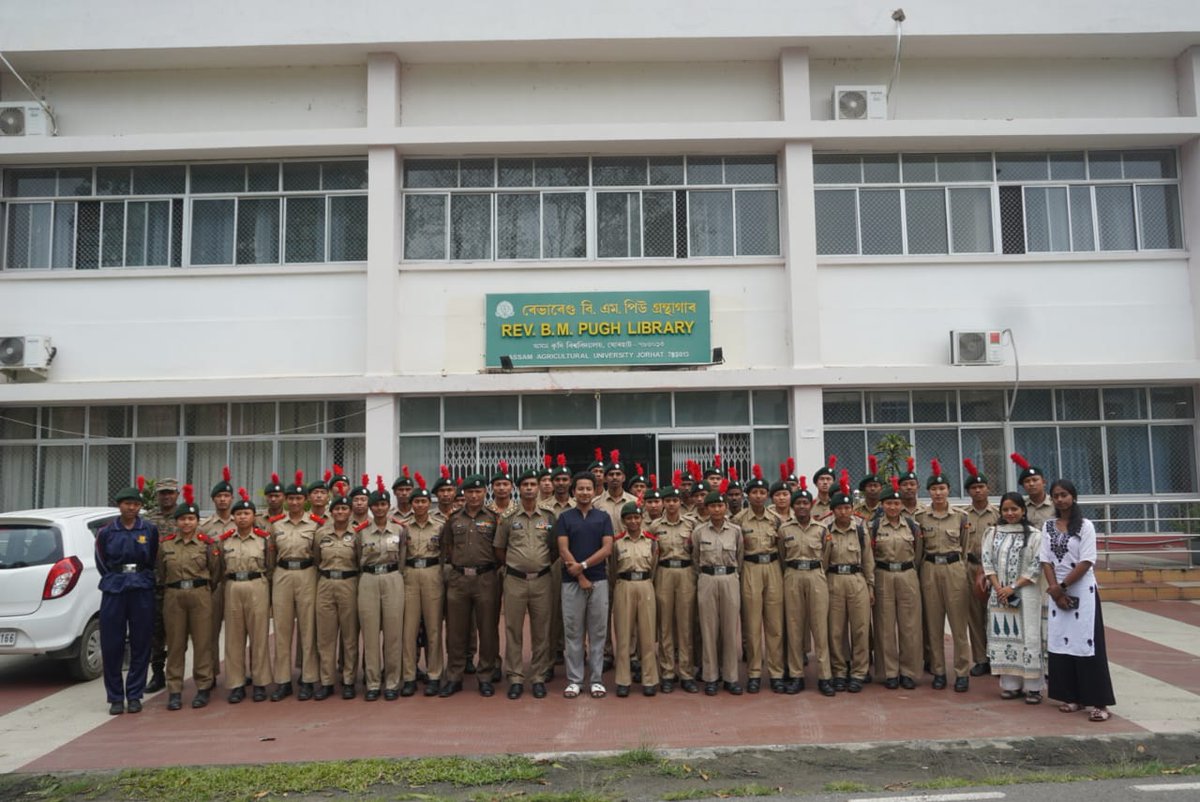 JorhatNcc's tweet photo. Parasailing Basic Course Phase II cum CATC-02
Jorhat Gp.
64 Assam BN NCC.

Day two of camp commenced with routine camp activities followed by obstacle training to enhance endurance, confidence & coord.

Educational visit to Assam Agricultural University & Swaraj Udyan provided insights on modern agriculture, research initiatives & environmental awareness.
