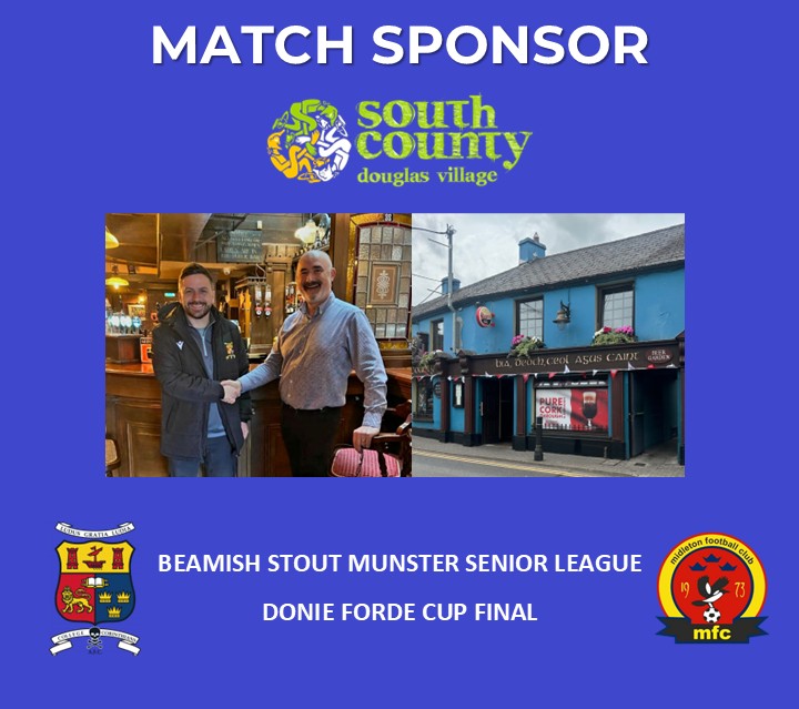 collegecors's tweet photo. Massive thanks to Tom O'Connor and @SouthCountyBar for their match sponsorship of tomorrow's @MunsterSenLgue Donie Forde Cup Final in Turners Cross 👏🔵⚪️ #supportthosewhosupportus https://t.co/y3cOuGQxwx