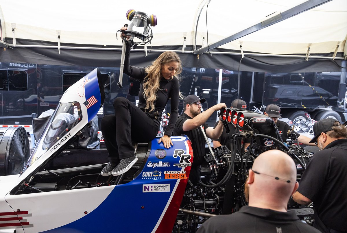LeahPruett_TF's tweet image. Qualified second and took the @Dodge #DirectConnection Top Fuel dragster to the final round of the @nhra #4WideNats. A good weekend for @tsrnitro overall, but now it's time to pack it all up and head south to #Valdosta for the #SouthernNats!