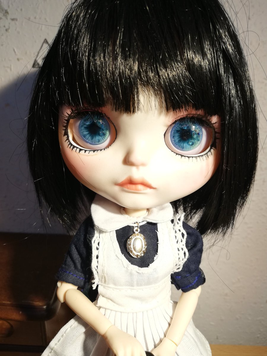 Shiro_Tsuno's tweet photo. Made a Blythe doll of adult Aya Drevis from Mad Father! Painted the makeup and details myself. Also first time I sew doll clothes 
#madfather #ayadrevis #ayablythe #customblythe #blythedoll https://t.co/Oxeitp7JYn