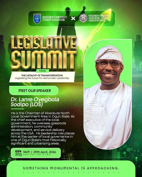 RedeemersUni's tweet photo. Our Legislative Summit 2026 is here. We're honoured to stand under the guidance of two men whose leadership speaks louder than titles.
Prof Shadrach Olufemi Akindele –  Vice Chancellor
Prof Olanrewaju Adesina – Dean, Faculty of Engineering
Register now→
*https://t.co/oYLtB7KHjb* https://t.co/8YZDrNgGQb