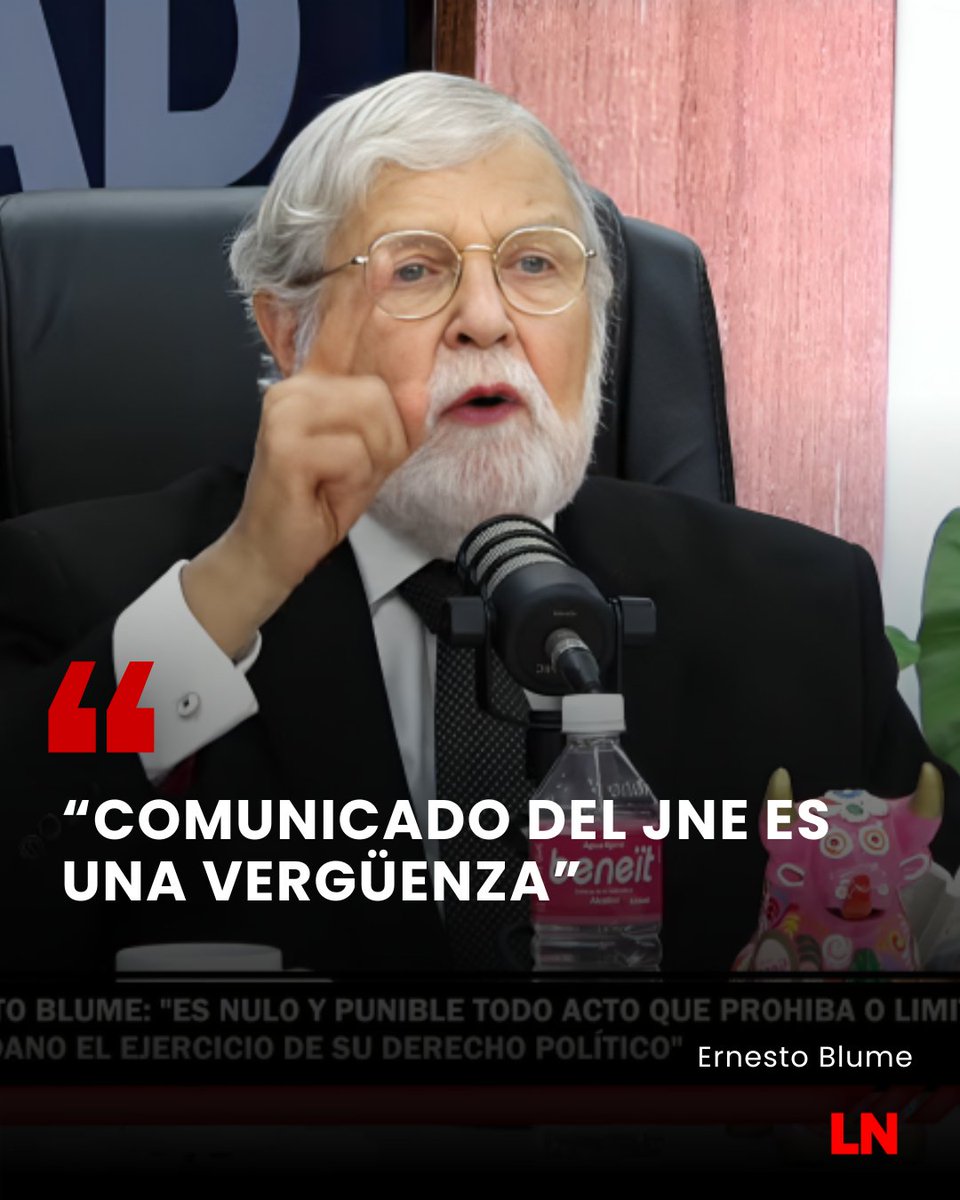 #Política | 🚨 🇵🇪 El exmagistrado Ernesto Blume Fortini cuestiona duramente al Jurado Nacional de Elecciones por rechazar elecciones complementarias pese a fallas de la Oficina Nacional de Procesos Electorales que impidieron votar a miles; advierte que se vulneró el derecho al