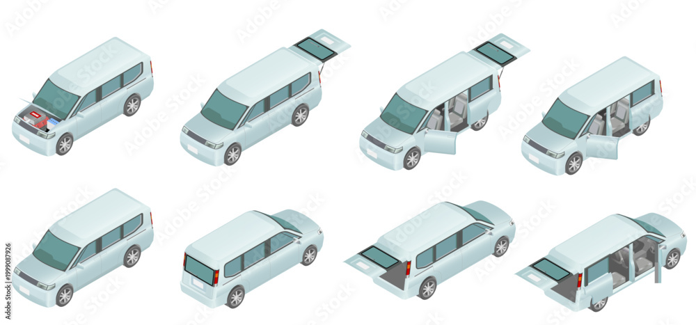 ミニバンのイラストセットです。
いろんな扉が開いている状態のセットです。
どうぞよろしくお願いします。
ダウンロード→stock.adobe.com/jp/stock-photo…