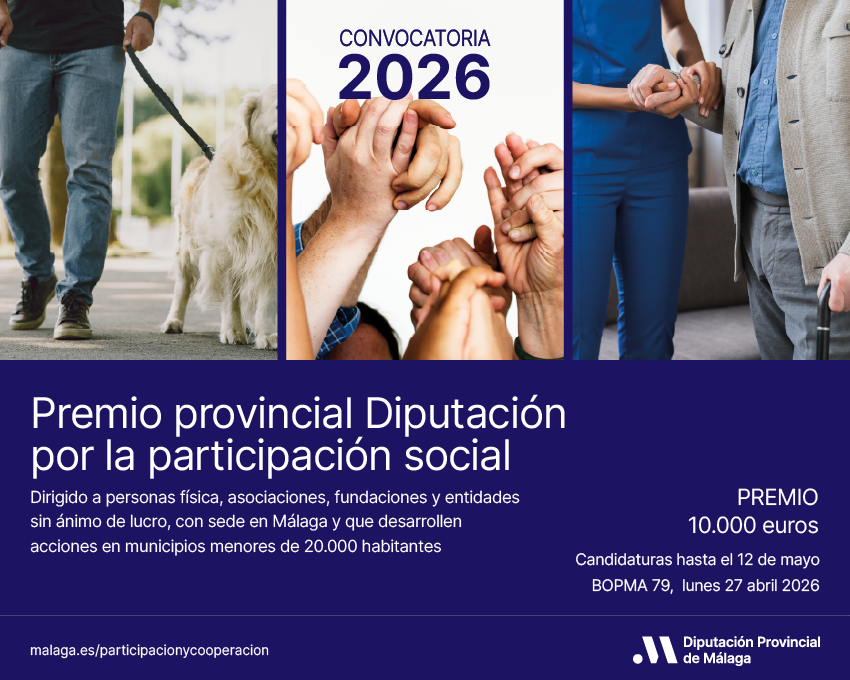 diputacionMLG's tweet image. 🤝 La @diputacionMLG reconocerá los mejores proyectos #sociales de la provincia en una nueva convocatoria del #Premio por la Participación Social.

📌Las candidaturas se pueden presentar hasta el 12 de mayo y el premio está dotado con 10.000 euros.

🔗  goo.su/7bCMP