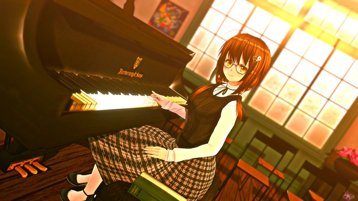 お題「楽器、眼鏡 」
#cm3d版深夜の真剣エディット60分一本勝負
#COM3D2 #カスタムオーダーメイド3D2