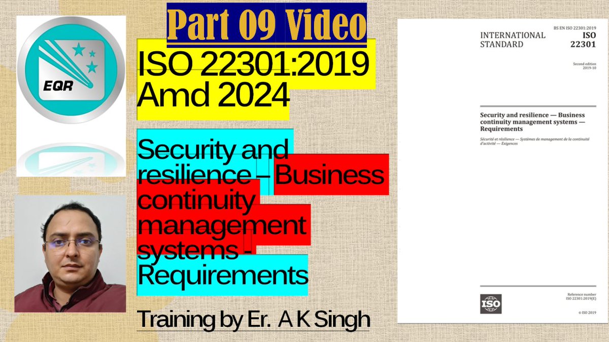 BeingAssured's tweet image. 🚀 ISO 22301:2019 BCMS Training – Part 9 is Live!
youtu.be/_1JUgieAWdY
When disruption hits, plans don’t matter unless they can be executed effectively.
#ISO22301 #BCMS #BusinessContinuity #CrisisManagement #IncidentResponse #OperationalResilience