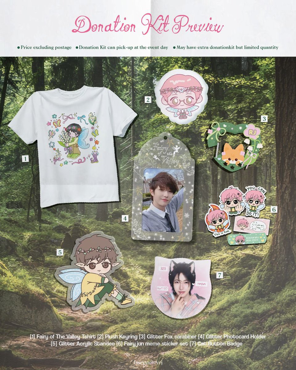 fairyvalleyrj's tweet photo. Fairy of the Valley donation kit is here! 🧚‍♂️✨

💰RM5 - RM48
🗓️ Preorder until 3rd May 2026 (11:59pm)
🔗 https://t.co/bibrR97YKl

The profits will be use to support our event🍃 Any extra funds will be directed to support Renjun’s solo💛

#RenjunInValley23 #WhereFairiesBloom https://t.co/vnwXy7tWuc