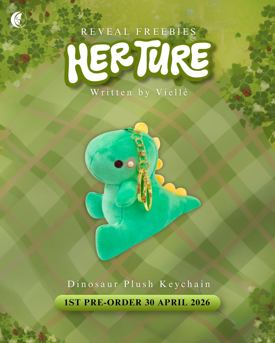 ChokoPublisher's tweet photo. [ 📌 REVEAL FREEBIES #2 • HERTURE BY @nodisturbyou ]

🦖 1ST PRE-ORDER — 30 APRIL 2026

• Dinosaur Plush Keychain
• ID Card
• Spesial Bookmark https://t.co/EWuLhZ1ZQS