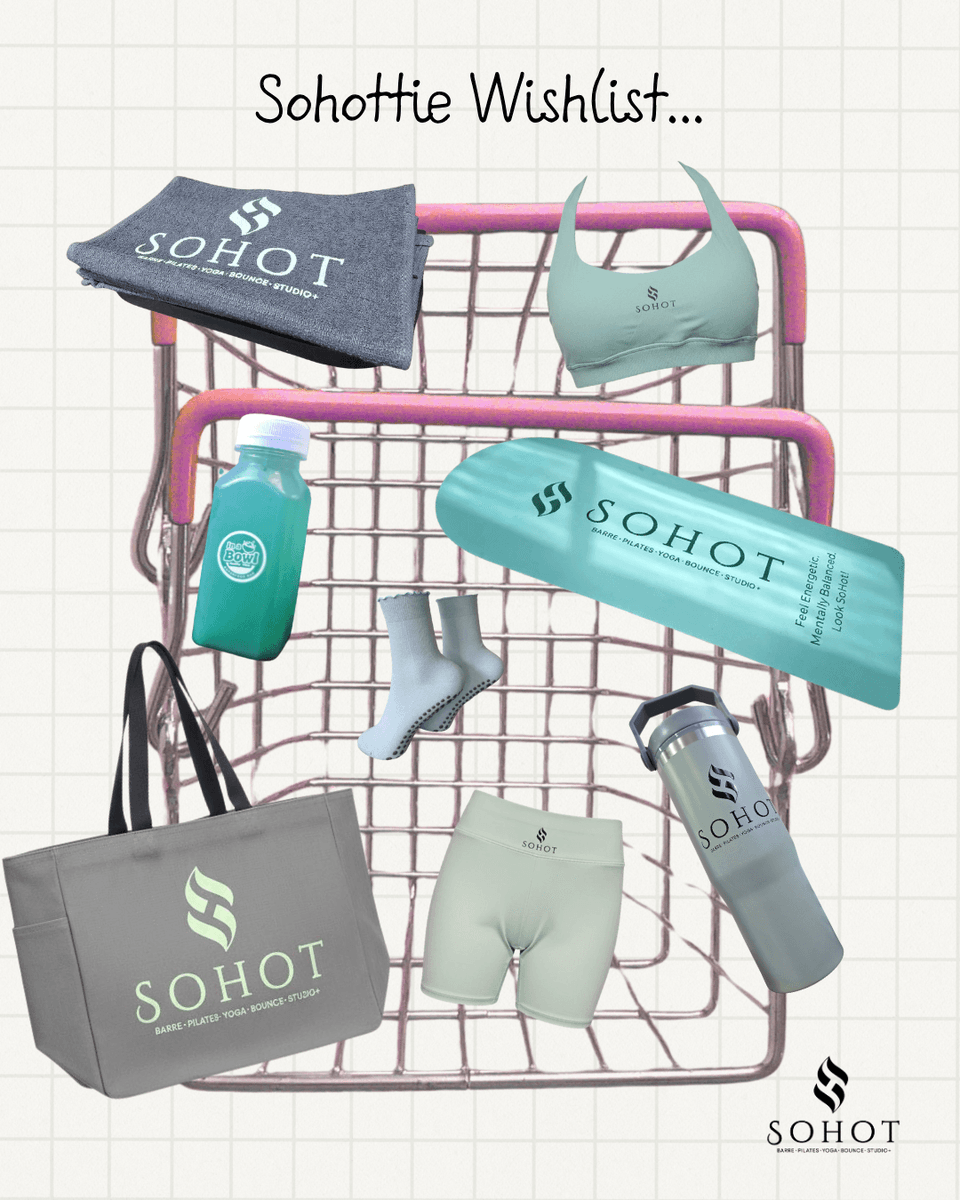 SoHotNola's tweet image. Sohottie Wishlist unlocked 💚✨

Your must-haves for that SOHOT glow—grip socks, mats, towels, and statement fits 🔥

Look good. Feel stronger. Move better.

#SOHOT #SohottieStyle #MerchDrop #FitnessEssentials #GlowWithSOHOT
