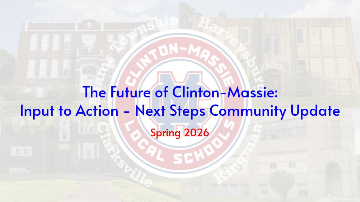 CMFalconsLife's tweet photo. The Treasurer and/or Superintendent will be at the Clarksville Village meeting tonight at 6:30pm!  The purpose of these meetings is to give an update on our district and gather information on the issues facing our community members. #MassieMoneyMonday https://t.co/68F5ejE3gd