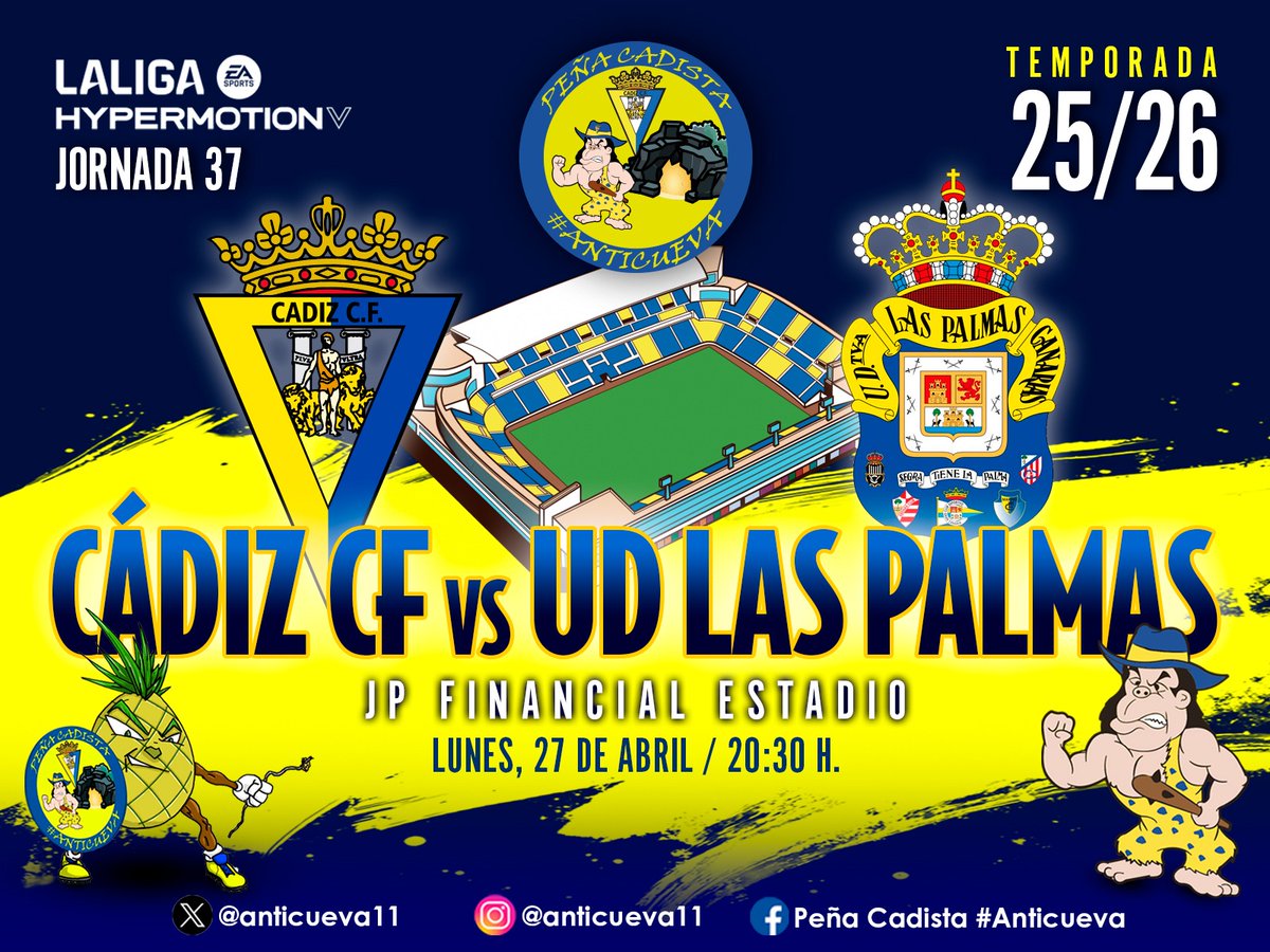 ⚽DÍA DE PARTIDO🏟️
Última oportunidad para no caer al hoyo.

Entrenador nuevo, ¿victoria segura? 

Ojalá...

#CadizLasPalmas
#Somos1910