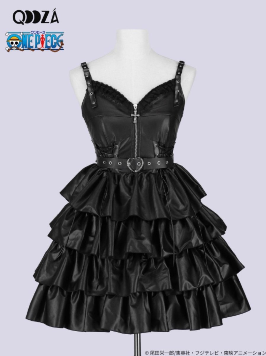 ︎︎QOOZA︎︎ゴスロリワンピ 🖤ONE PIECE × QOOZA🖤 PERONA FAUX LEATHER DRESS