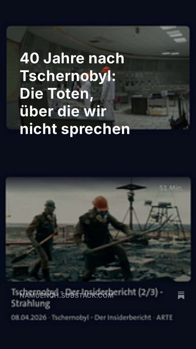 Marwyn72's tweet image. Neuer Artikel auf meinem Substack:
substack.com/@nielsarnemnch…
#Tschernobyl #Kernenergie #Kernkraft #Energiewende