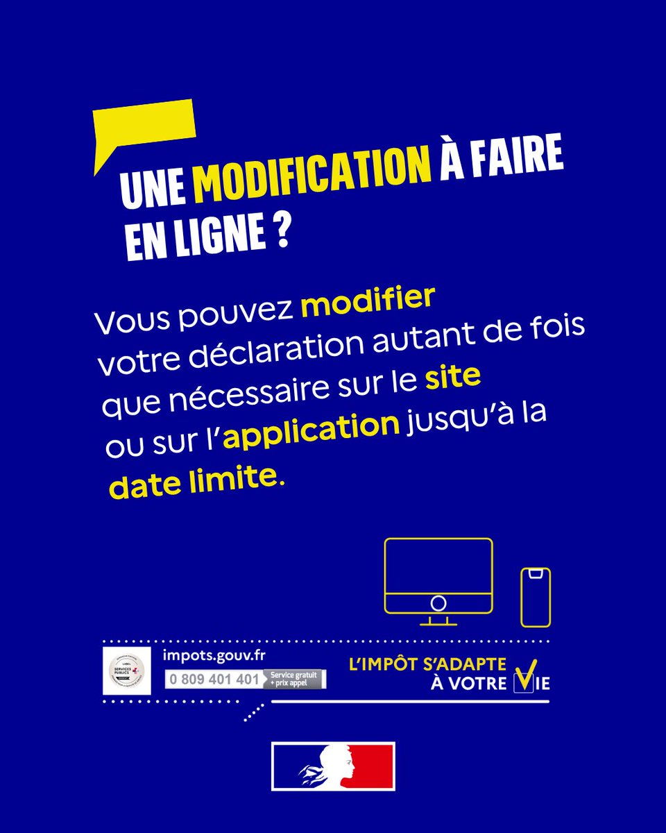 Image de Préfète de la Loire - 💡Déclaration de revenus, corrigez votre déclaration en ligne !

Pensez à corriger ou compléter votr