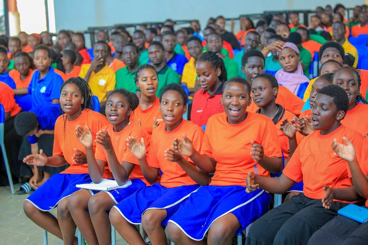 EAbenawe's tweet photo. Thrilled by the patriotism event at St. Julian High School, Gayaza! Commissioner Hellen Seku inspired students with her journey from volunteer to leader, urging us to embrace love for Uganda, discipline &amp; hard work. Let's build our nation! 🇺🇬 #PatriotismUG @HelenSeku @StJulianHS https://t.co/nDZHXufGr8
