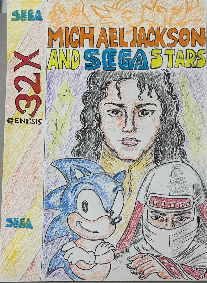 aMwutOwlbygyaSv's tweet image. #SEGA
妄想32Xゲーム『マイケルジャクソン&amp;amp;SEGAスターズ』32Xを売りたいセガアメリカと虐待訴訟のイメージダウンに悩むキングオブポップの利害が一致！ソニック、ムサシらとマイケルが共闘するスーパーアクションは大ヒットし(海外のみ)32Xがバカ売れ…と言う小学生的妄想絵
