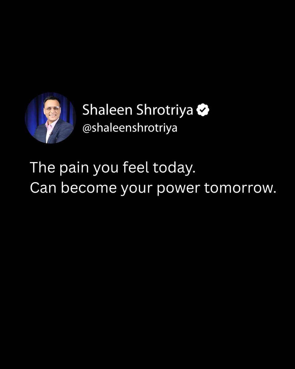 shaleen9in's tweet image. What hurts today can make you stronger tomorrow.
.
.
.
.
#Strength #Resilience #Growth #Mindset #Shaleenshrotriya
