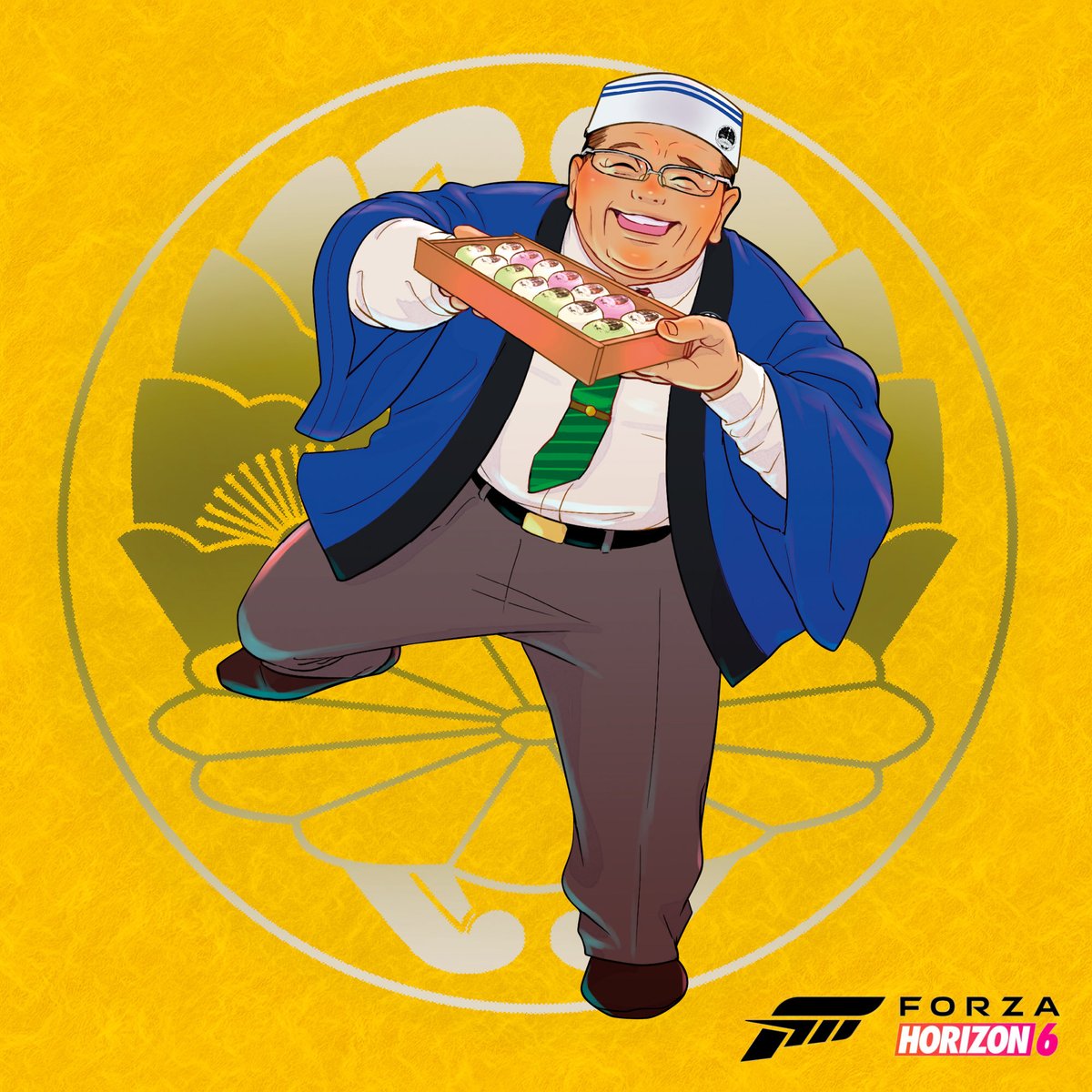 Fancy a sweet?
Mr. Hot Bun Man is an art commissioned for a mural in @forzahorizonofficial . He was inspired by Jumangoku Manju, a traditional Japanese sweet and local specialty of Gyoda City in Saitama Prefecture.
30 days to see him in-game! 🔥
#japanawaits #forzahorizon6