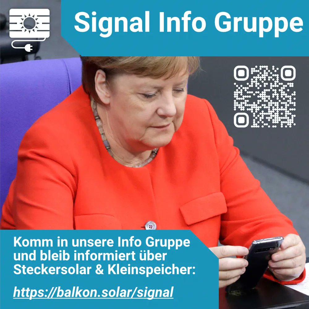 balkonsolar's tweet image. Wußtet ihr, dass der #BalkonSolar eV eine #Signal Info Gruppe hat, damit ihr auf dem Laufenden bleibt?

Nein!

Dann wisst ihr es jetzt! Die Gruppe ist Spamfrei.

📲 balkon.solar/signal