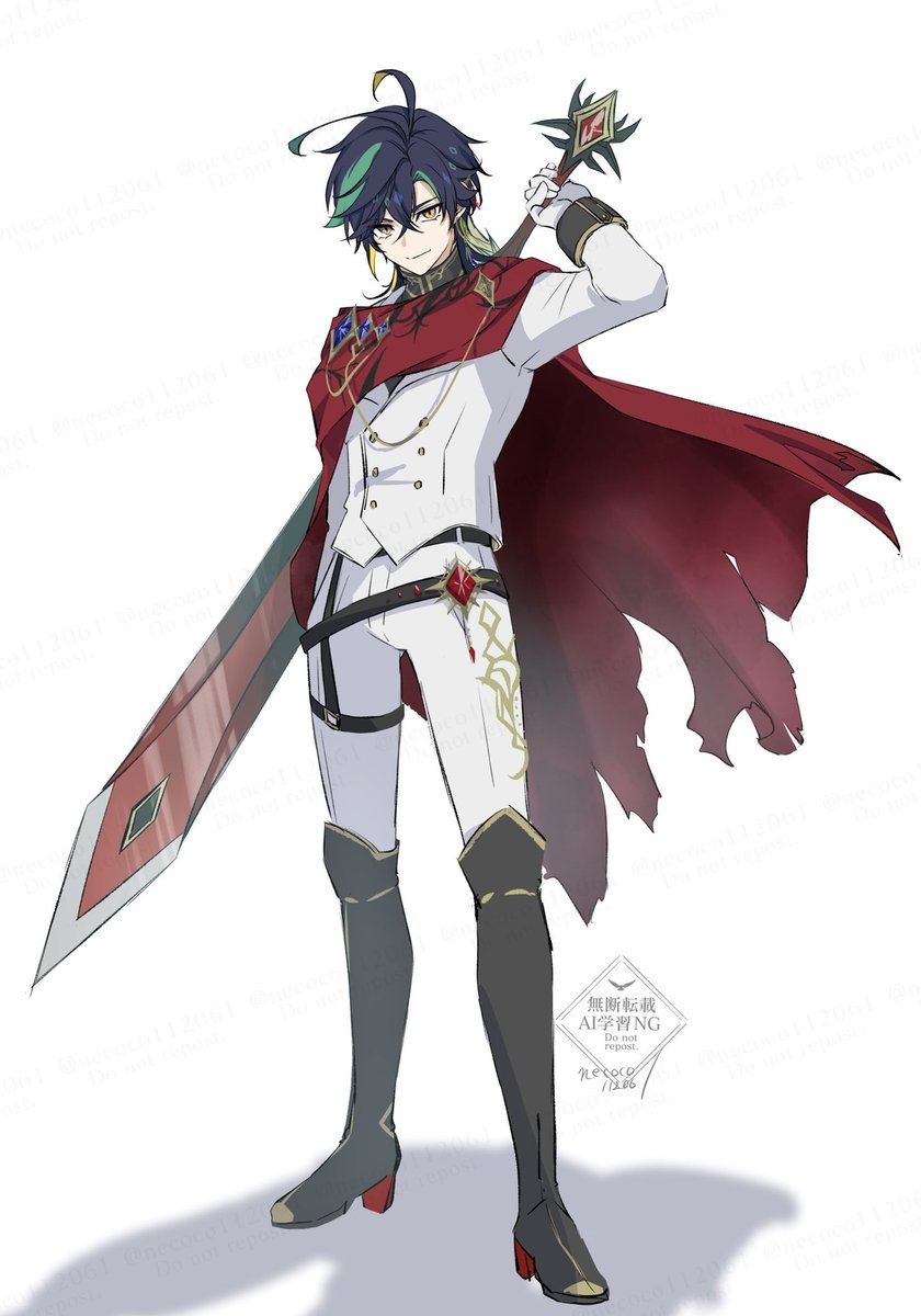 ドゥリンの服が大好きなのでそれっぽいのをニチにもきて欲しいなと思って描いたんだけどなんか違う感じになった🤔