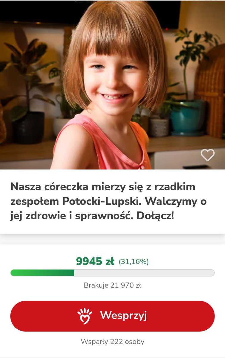 Witam.
Mamy za sobą legendarną inicjatywę społeczną która przejdzie do historii polskiego streamingu, ale to nie oznacza, że można przestać pomagać.
Inne dzieci takie jak Kaja wciąż potrzebują waszego wsparcia.
I nie tylko one.
Pamiętajmy o wszystkich potrzebujących każdego dnia.