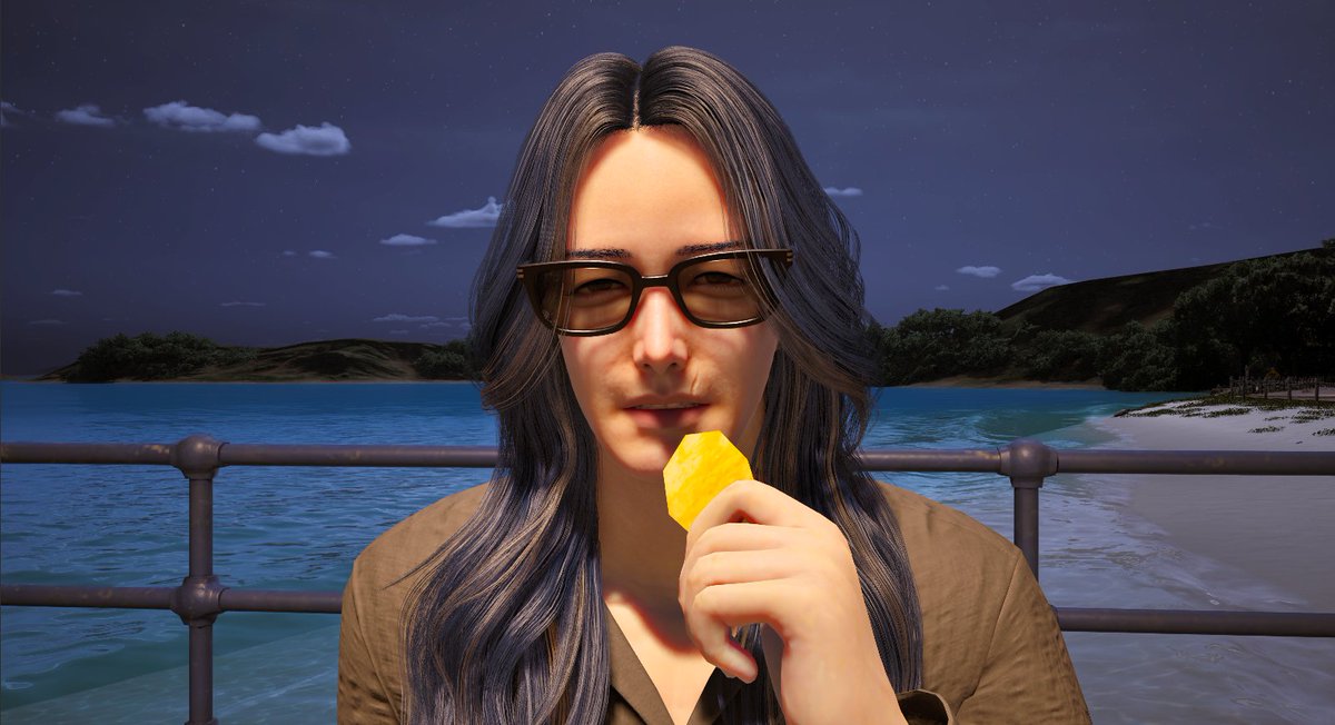 dororonn_martan's tweet image. ユウ「…こんばんわ」。#inZOI