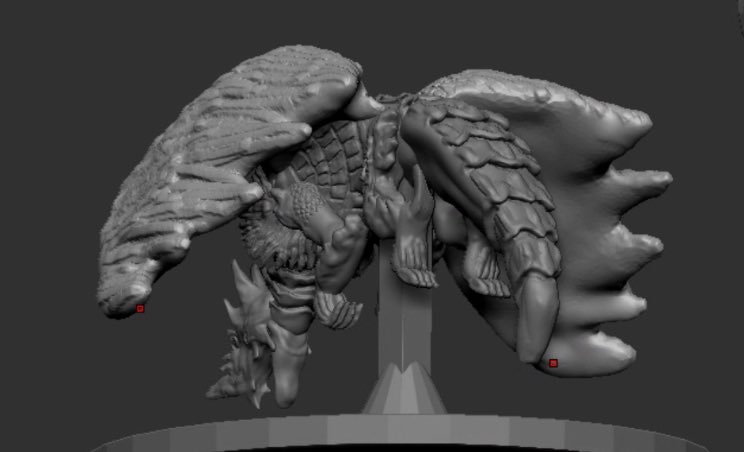 gnYvOBVfNl90487's tweet image. イヴェルカーナ完成しました
前足と翼のディティールに満足してないですが制作期間2ヶ月と決めてたのでここまでです

#Zbrush