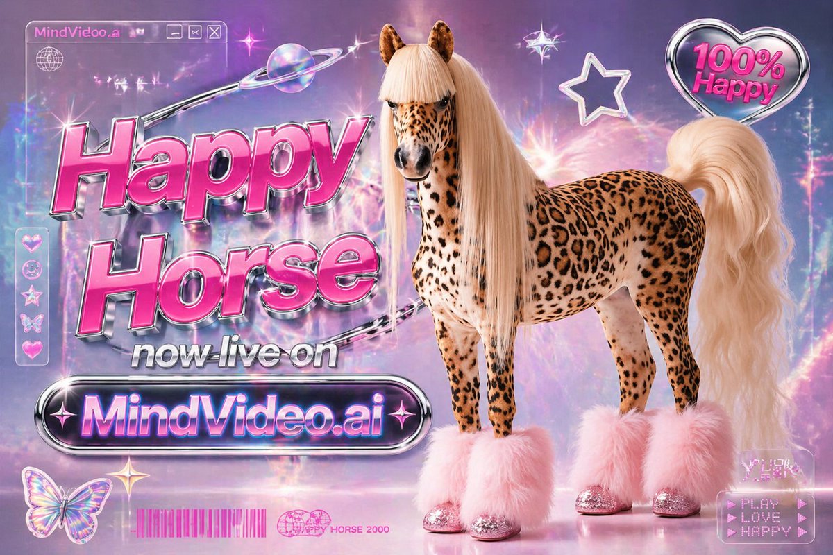 Mindvideo_AI's tweet photo. HappyHorse 1.0 now live on https://t.co/TjoGKtt4zO!🐎

Faster creation. Pro-level quality. Full cinematic vibes.

Jump on MindVideo AI and generate viral content in one click 🎬

⏰ 50% OFF for a limited time —Don’t miss out!