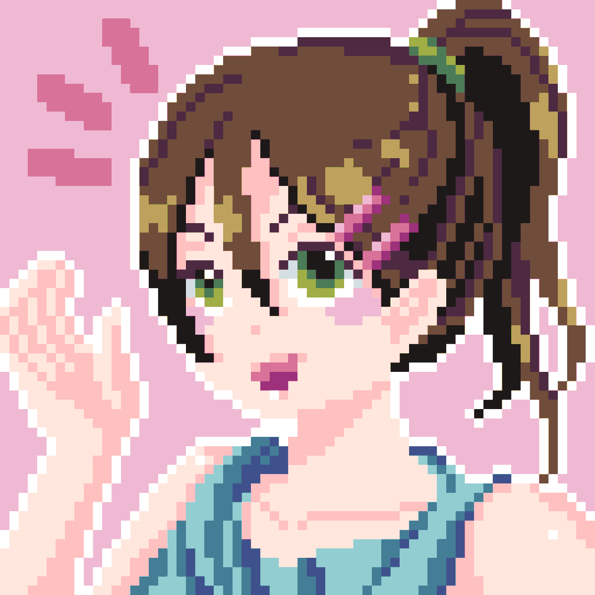 公式の企画に早速、色縛りで参加しました✨ 私が女の子描くなんて