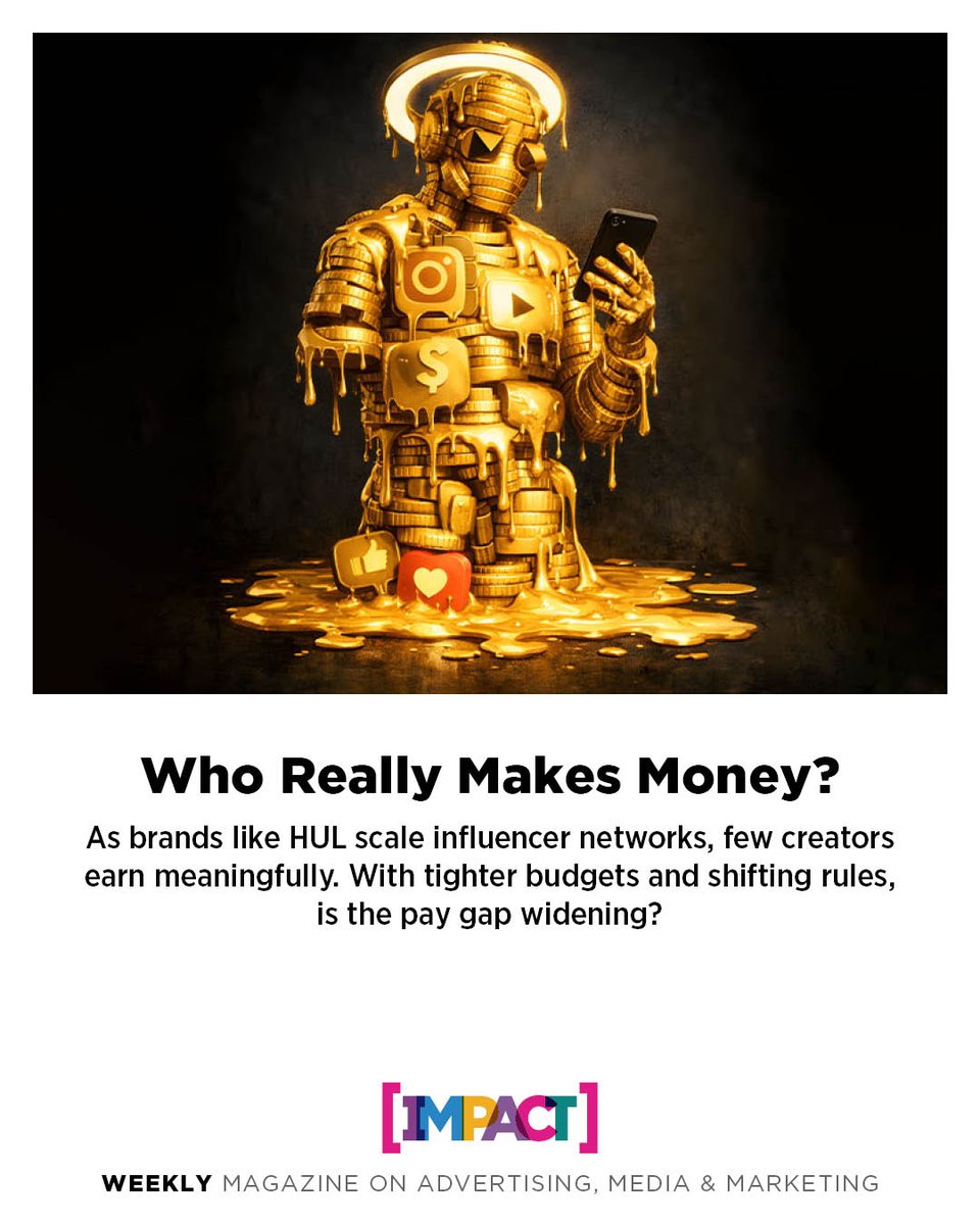 IMPACT_onnet's tweet image. Who really profits from the influencer economy? As Hindustan Unilever Limited and other brands scale creator networks, meaningful earnings remain concentrated among a select few. 

Read more on - impactonnet.com/cover-story/wh…

By Anaum Shaikh

#InfluencerMarketing #CreatorEconomy #HUL