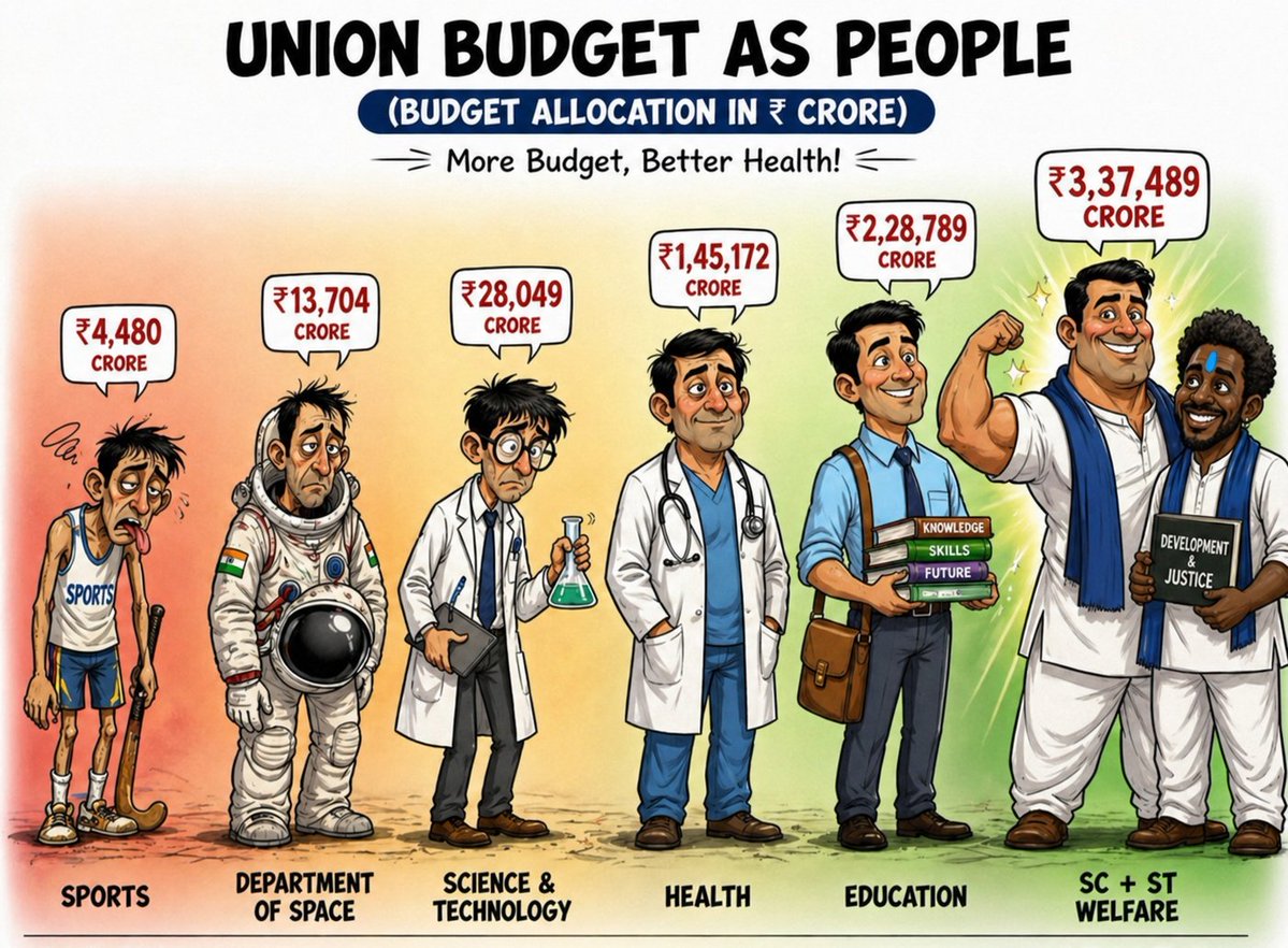Reality of allocation of Budget in India .