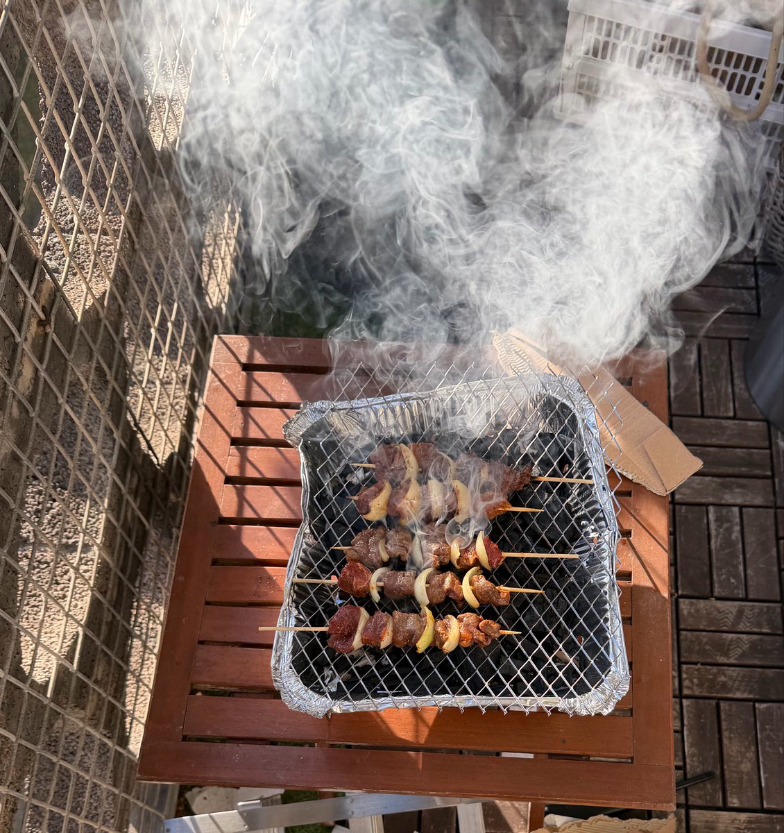 today on running an illegal bbq joint on your balcony. 😛