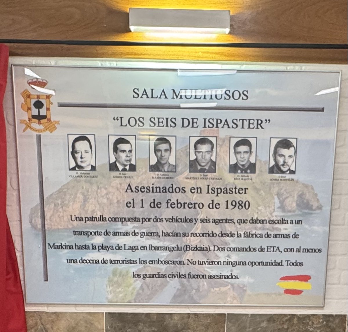 gcivilbizkaia's tweet photo. 2
D. Alfredo Díez Marcos, D. Antonio Marín Gamero, D. Victorino Villamor González, D. José Martínez Pérez-Castillo, D. José Gómez Trillo y D. José Gómez Martiñán, asesinados por la banda terrorista ETA el 1 de febrero de 1980 en la localidad vizcaína de Ispaster. https://t.co/CU2gDk8Fxl