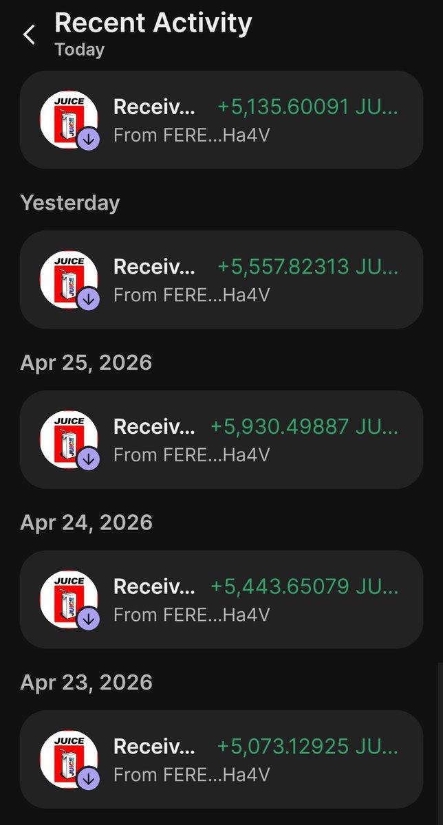 D4rylf's tweet photo. Are you $JUICE-maxxing, son? 👀
Or you just scrolling past it like nothing’s happening.

Few days ago it was bleeding… now it’s quietly climbing back.
Same chart, different reactions.

Some people checked out ▪︎ some people leaned in... let's see how it goes from here on out.

Anyway, this is a subtle reminder that you earn 20% of your referrals autotrader volume... in sol, directly to your attached https://t.co/ShSmEbuMbF wallet... for life ✨️

🔗 https://t.co/paytqjpOEj
Use my code: 406C88D9