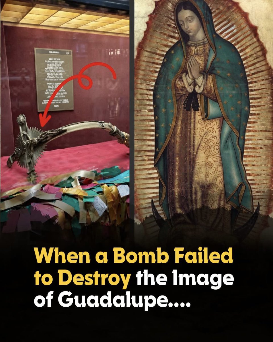 On November 14, 1921, a violent attempt was made to destroy the sacred image of Our Lady of Guadalupe in Mexico City. An anti-clerical extremist hid a bomb inside a bouquet of flowers and placed it directly beneath the tilma of St. Juan Diego inside the Basilica.

When the bomb