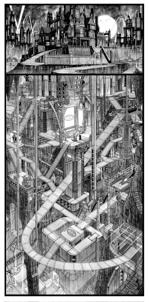 dannyearls16's tweet image. Wayne Manor/Batcave inks are all done for my upcoming @BottleneckNYC poster - What an incredibly fun piece to do!🦇🦇🦇

#batman