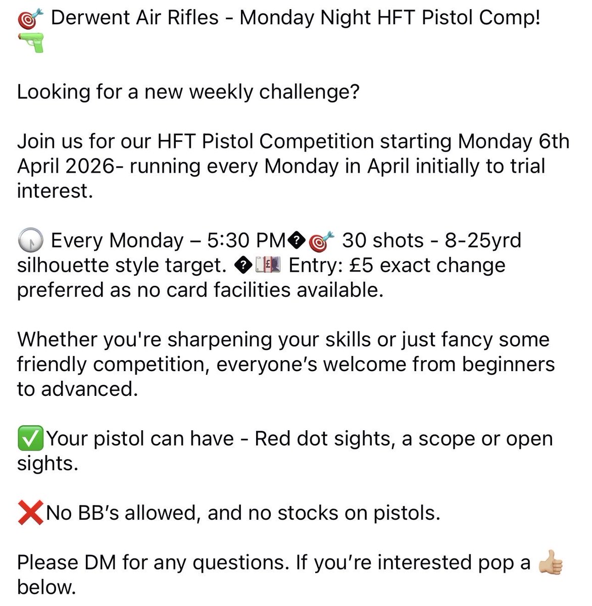 DerwentRifles's tweet photo. Join us this evening. All welcome. Equipment available for anyone wishing g to try for the first time. #cockermouth https://t.co/OeSDhPcEnp