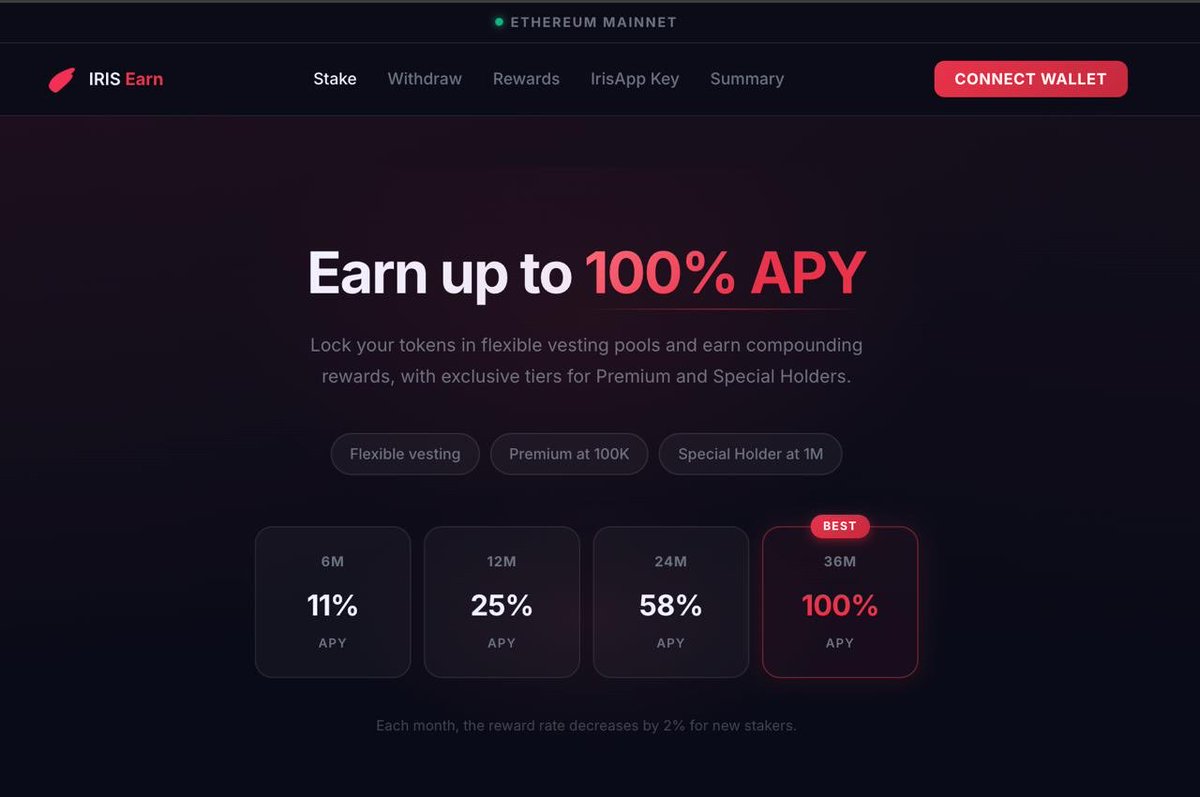 Iris_token's tweet photo. IrisToken Staking on Ethereum is LIVE

A major upgrade:

✅ More features
✅ Stronger infrastructure
✅ Built for the future

Still staking on BSC?

No rush 👇
➡️ Let your staking finish
➡️ Migrate to Ethereum
➡️ Jump into the new staking platform

https://t.co/XRuudBpDp1 https://t.co/BGr0Vp84Fc