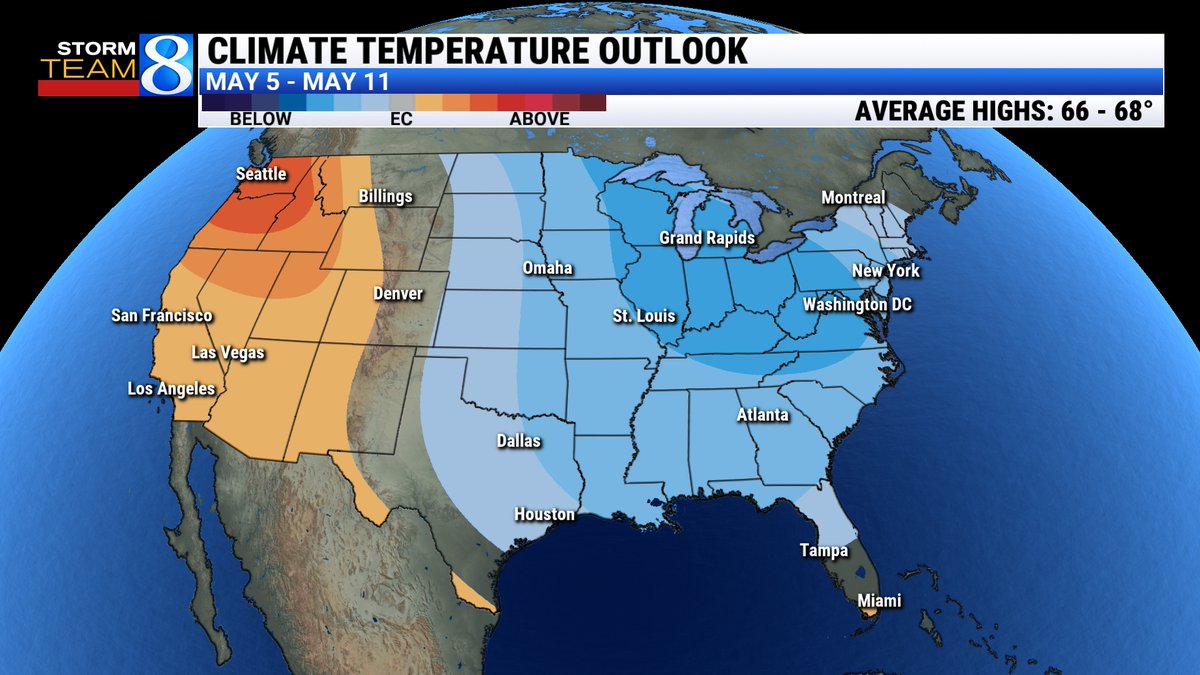 matthewkirkwood's tweet image. The pattern for much of this spring has been warm and wet. That's what get for this Monday. 

After today that will change leading into the first couple of weeks of May. Could even lead to a few chances of frost later this week. #wmiwx #miwx