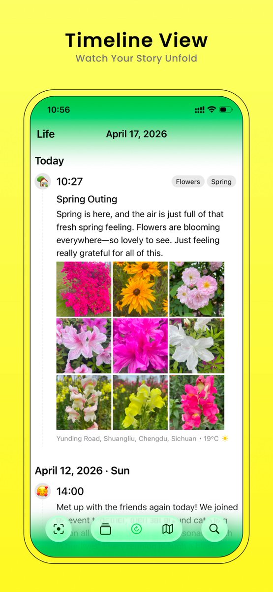 DavidLiInc's tweet image. Meet "Moments: Life Journal". ✨

We’ve made recording effortless and revisiting your past a pure joy. It’s time to fall in love with your story again. 📖💖

Start your journey here: 🔗 apps.apple.com/app/id67607491…

#journal #moments #app